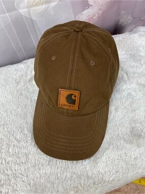 Carhartt Dark Brown Canvas Logo Cap